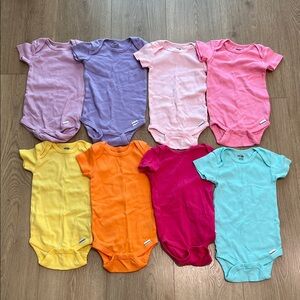 Bright Essentials Baby One-Piece Bodysuit Pack - Multicolor Cotton Basics